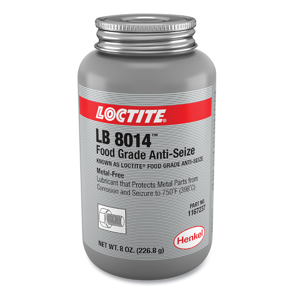 LOCTITE LB 8014 Food Grade Anti-Seize Thread Lubricant Brush Top Can 8 Oz. 1167237