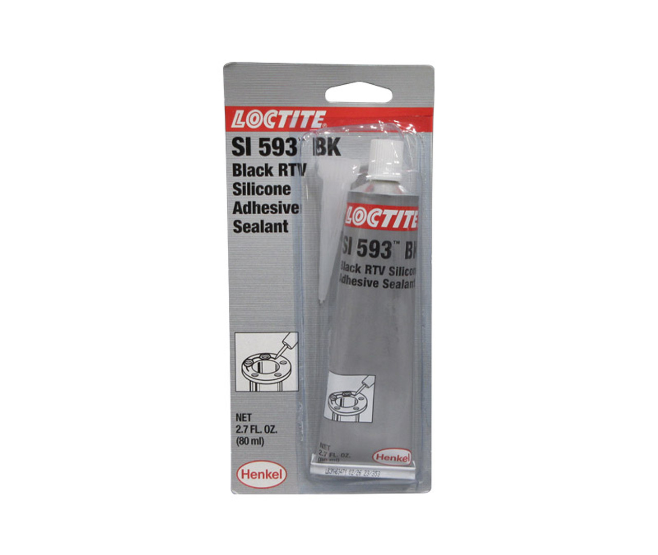 LOCTITE SI 593 Black RTV Silicone Adhesive Tube 2.7 Oz. 193996