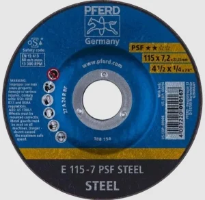 4-1/2"x1/4"x7/8" Type 27 Pferd Grinding Disc 60006