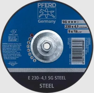 9"x1/8"x5/8-11" Type 27 Pferd Pipeline Cut Off Disc 63404