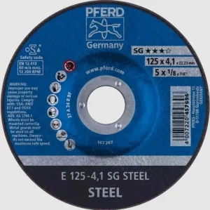 5"x1/8"x7/8" Type 27 Pferd Pipeline Cut Off Disc 63406