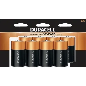 D Duracell Alkaline Battery 8 Pack MN13R8DWZ17