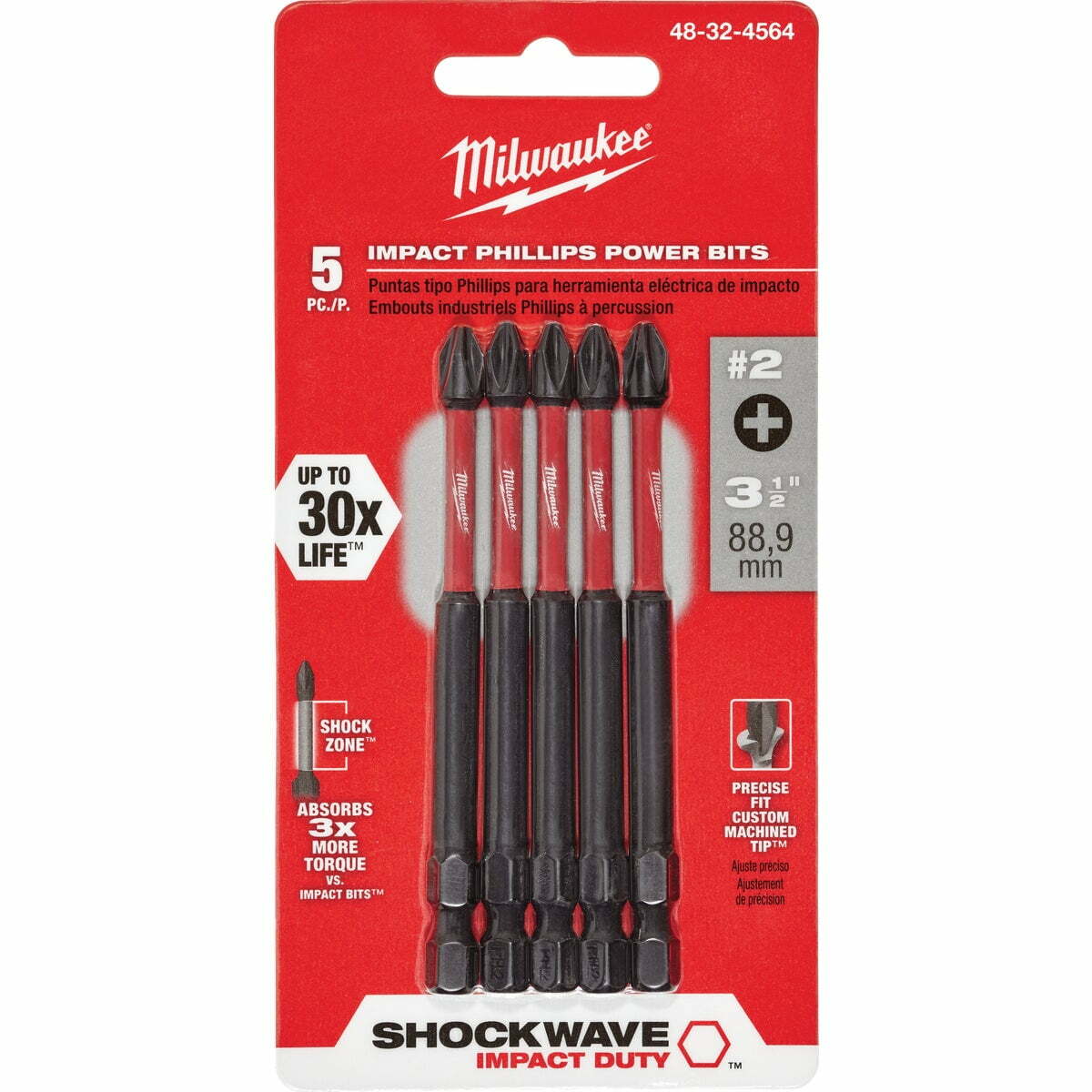 Milwaukee 48-32-4564 Shockwave Phillips 