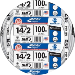 100' 14/2 Romex NMW/G Non-Metallic Wire White 28827428