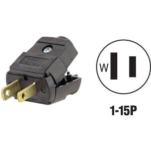 15 AMP Leviton Hinged Cord Plug 037-00101-2EP