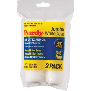 Purdy White Dove Jumbo Mini Woven Fabric Roller Cover 2 Pack