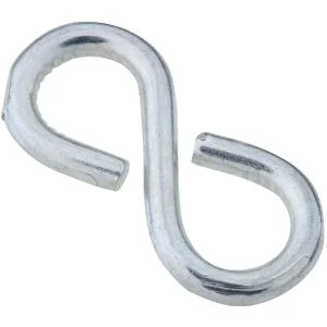 1-1/8" National Light Closed S Hook Zinc 6 Pack N121392