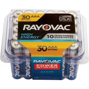 AAA Rayovac Alkaline Battery 30 Pack 824-30PPTK