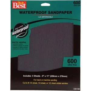 600 Grit Do it Best Wet/Dry Sandpaper 330108