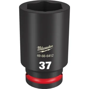 3/4 Drive x 37mm Milwaukee SHOCKWAVE Metric Deep Impact Socket 49-66-6412