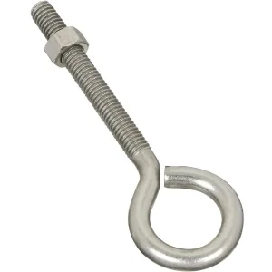 3/8"-16x5" Eye Bolt w/Hex Nut Stainless Steel N221622