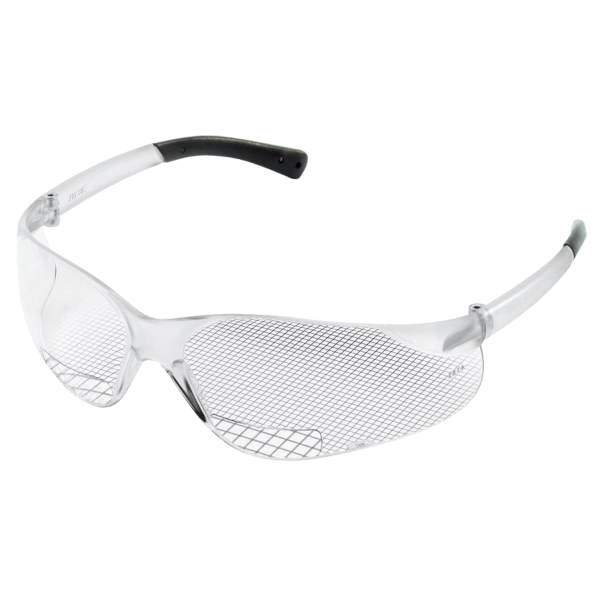 1.0 Diopter MCR Safety Clear Bifocal Cheater Safety Glasses BKH10