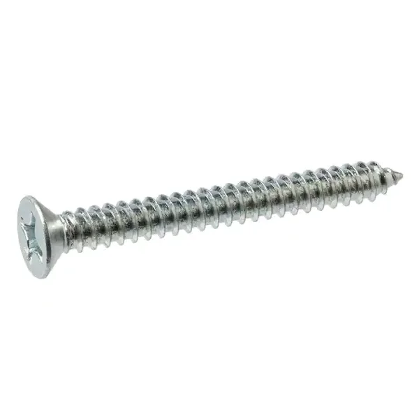 #12x2-1/2" Flat Head Phillips Tapping Sheet Metal Screw Zinc