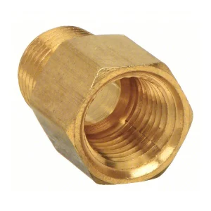 1/8-27 MNPT x 1/8-27 FNPT Yellow Brass Adapter 120-2