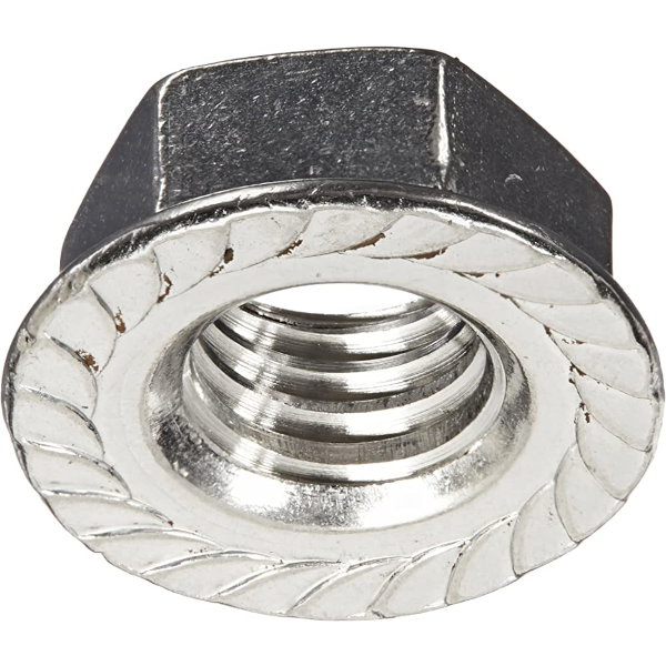 20-Pack 3/8-24 Hex Serrated Flange Lock Nuts – Case Hardened Steel, Zinc Plated