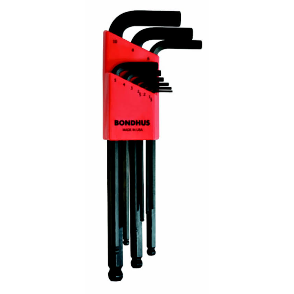 Bondhus Metric 1.5mm-10mm Ball End Allen Hex Key 9 Piece Wrench Set 10999