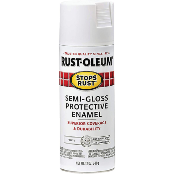 Rust-Oleum Semi-Gloss White Spray Paint 12 Oz. 7797830