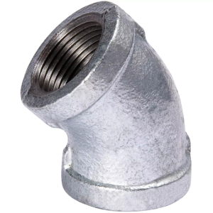 1" FNPT 45° Sch. 40 Galvanized Pipe Elbow 510-205BG