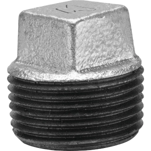 3/4-14 MNPT Square Head Sch. 40 Galvanized Pipe Plug 8700159901