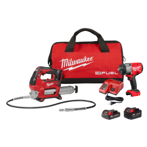 Milwaukee M18 Grease Gun & Impact Wrench Combo Kit w/ 2 Batteries & Charger 2967-22GG