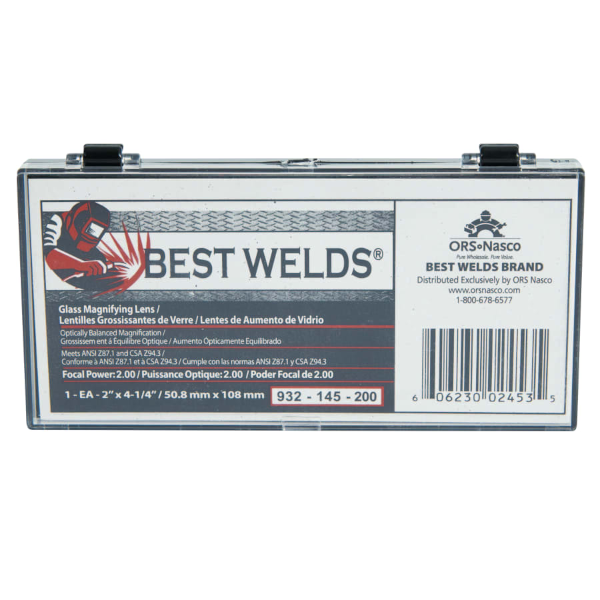 Best Welds 2" X 4-1/4" Magnifying 2.00 Diopter Clear Lens 145-200