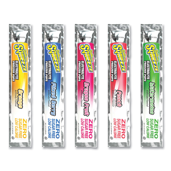 Sqwincher Sqweeze Zero Sugar-Free Freezer Pop Assorted Flavors 150 Pack 159200408