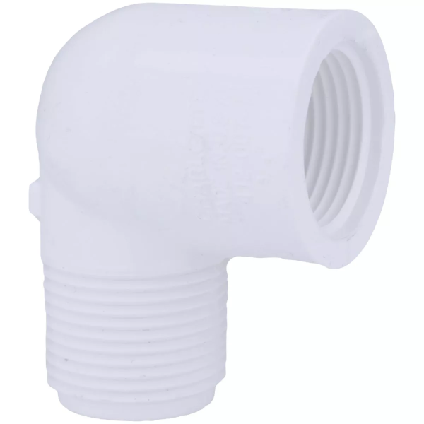 3/4 MPT X 3/4 MPT 90° Sch. 40 PVC Street Elbow 02307 0800