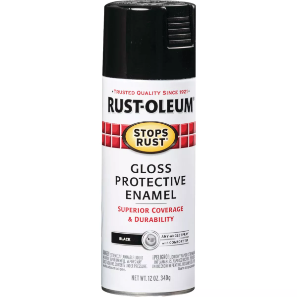 Rust-Oleum Gloss Black Spray Paint 12 Oz. 7779-830