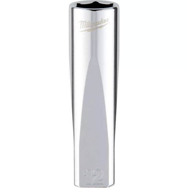 3/8" Drive X 12mm Milwaukee Socket 6 Point Deep with 4-Flat Sides 45-34-0012