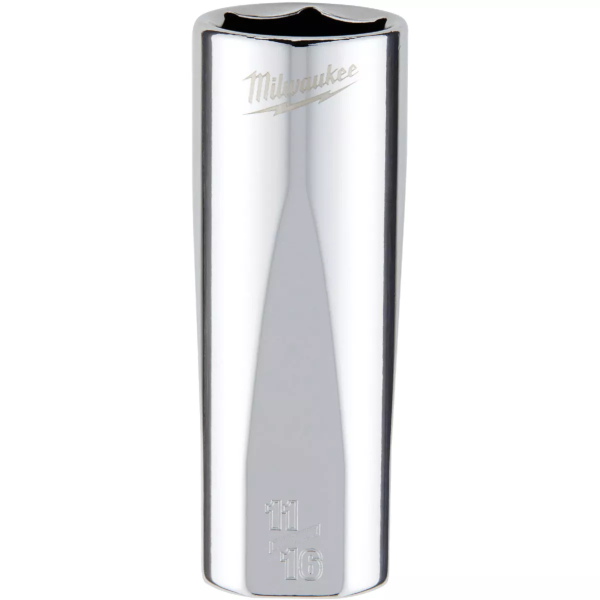 3/8" Drive X 11/16" Milwaukee Socket 6 Point Deep with 4-Flat Sides 45-34-6875