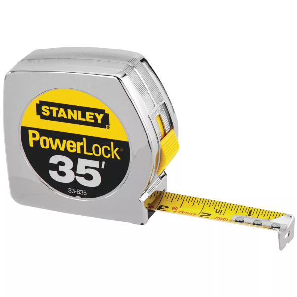 Stanley 1" X 35' PowerLock Chrome Tape Measure 33-835