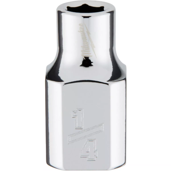 3/8" Drive X 1/4" Milwaukee Socket 6 Point Shallow with 4-Flat Sides 45-34-9060