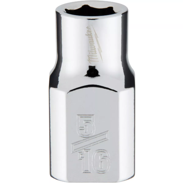 3/8" Drive X 5/16" Milwaukee Socket 6 Point Shallow with 4-Flat Sides 45-34-9061