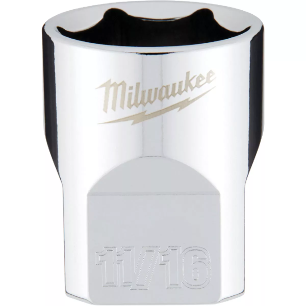3/8" Drive X 11/16" Milwaukee Socket 6 Point Shallow with 4-Flat Sides 45-34-9067