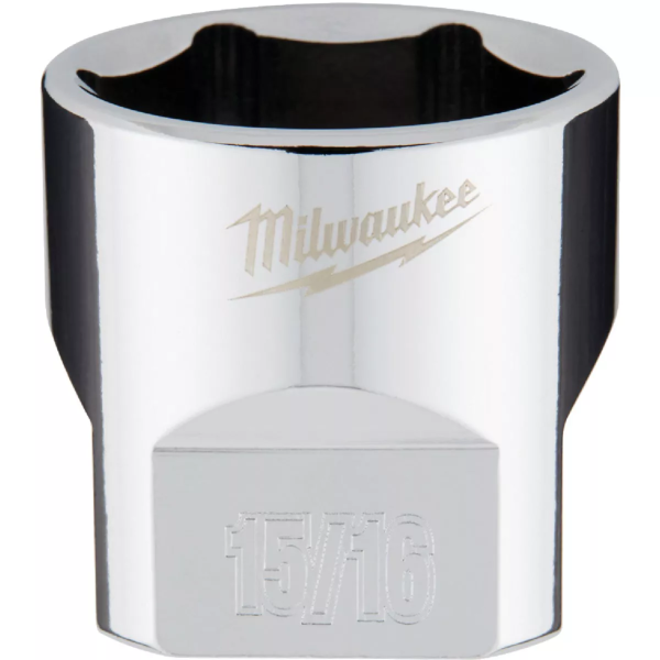 3/8" Drive X 15/16" Milwaukee Socket 6 Point Shallow with 4-Flat Sides 45-34-9071