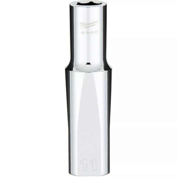 1/2" Drive X 11mm Milwaukee Socket 6 Point Deep with 4-Flat Sides 45-34-9135