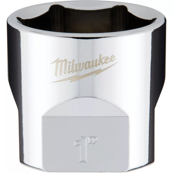 3/8" Drive X 1" Milwaukee Socket 6 Point Shallow with 4-Flat Sides 45-34-9072