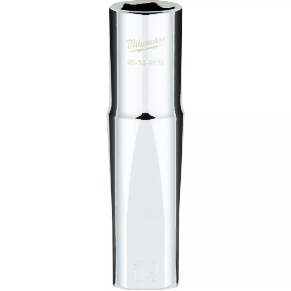 1/2" Drive X 14mm Milwaukee Socket 6 Point Deep with 4-Flat Sides 45-34-9138