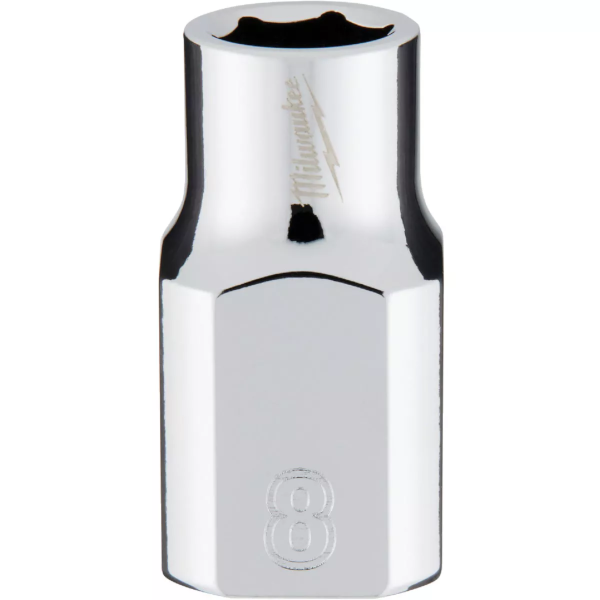 3/8" Drive X 8mm Milwaukee Socket 6 Point Shallow with 4-Flat Sides 45-34-9078