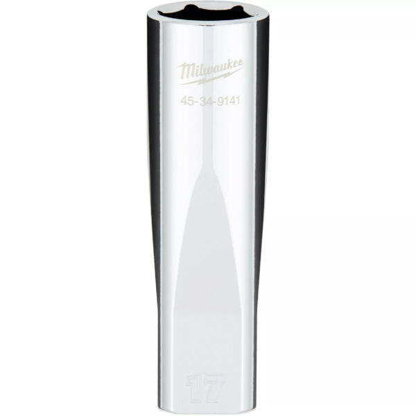 1/2" Drive X 17mm Milwaukee Socket 6 Point Deep with 4-Flat Sides 45-34-9141