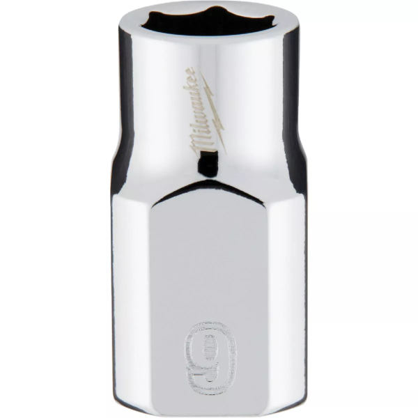 3/8" Drive X 9mm Milwaukee Socket 6 Point Shallow with 4-Flat Sides 45-34-9079