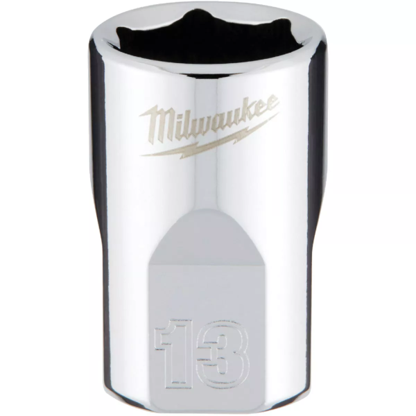 3/8" Drive X 13mm Milwaukee Socket 6 Point Shallow with 4-Flat Sides 45-34-9083