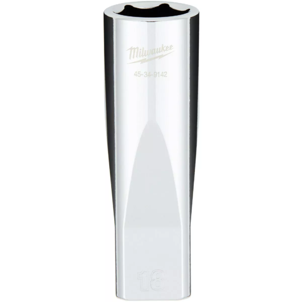 1/2" Drive X 18mm Milwaukee Socket 6 Point Deep with 4-Flat Sides 45-34-9142