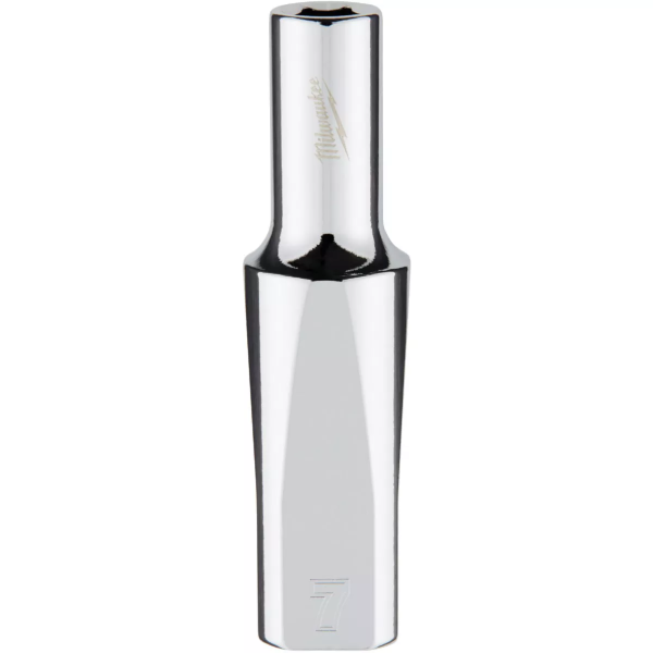 3/8" Drive X 7mm Milwaukee Socket 6 Point Deep with 4-Flat Sides 45-34-9091