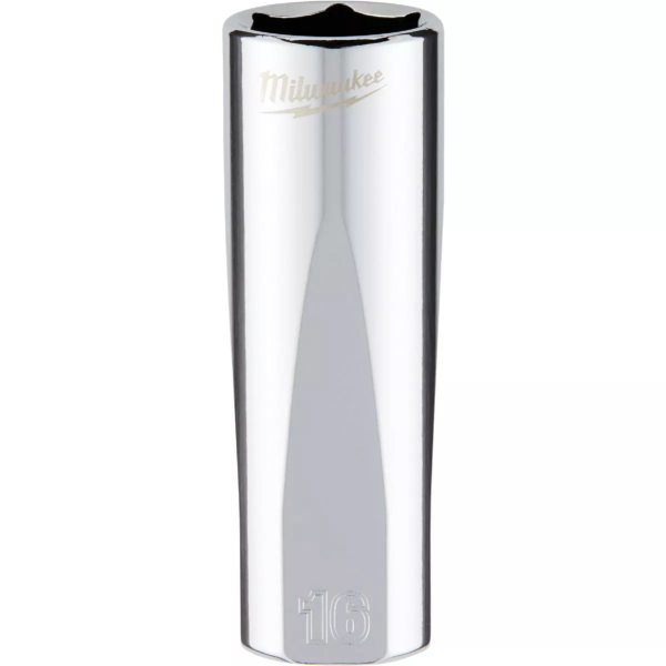 3/8" Drive X 16mm Milwaukee Socket 6 Point Deep with 4-Flat Sides 45-34-9095