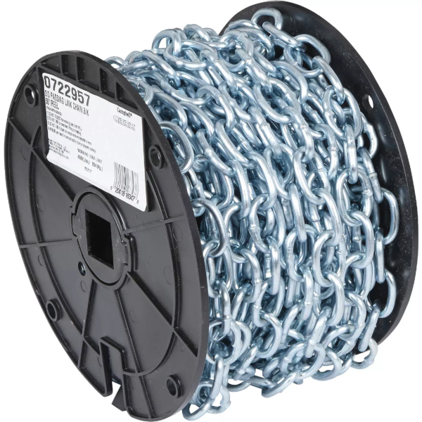 Campbell #2/0 Pass Link Chain Zinc 50' /Roll 0722957