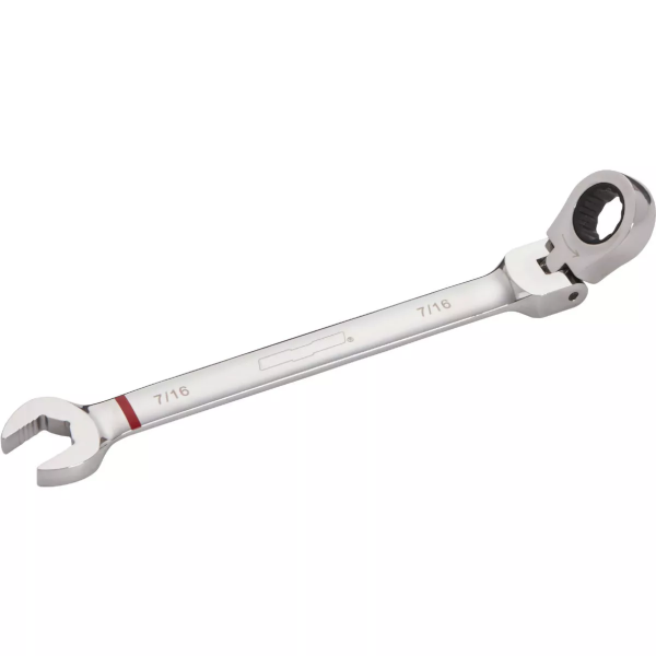 7/16" Channellock Standard 12-Point Ratcheting Combination Flex-Head Wrench 317438
