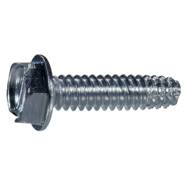 1/4"-20 X 1-1/2" Slotted Hex Washer Head Thread Cutting Type F Screws Zinc
