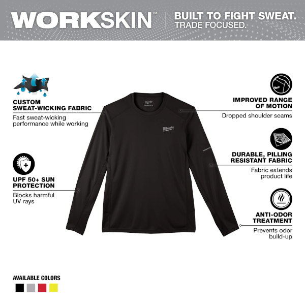 Milwaukee WORKSKIN Sun Shirt Black Medium 415B-M - Image 2